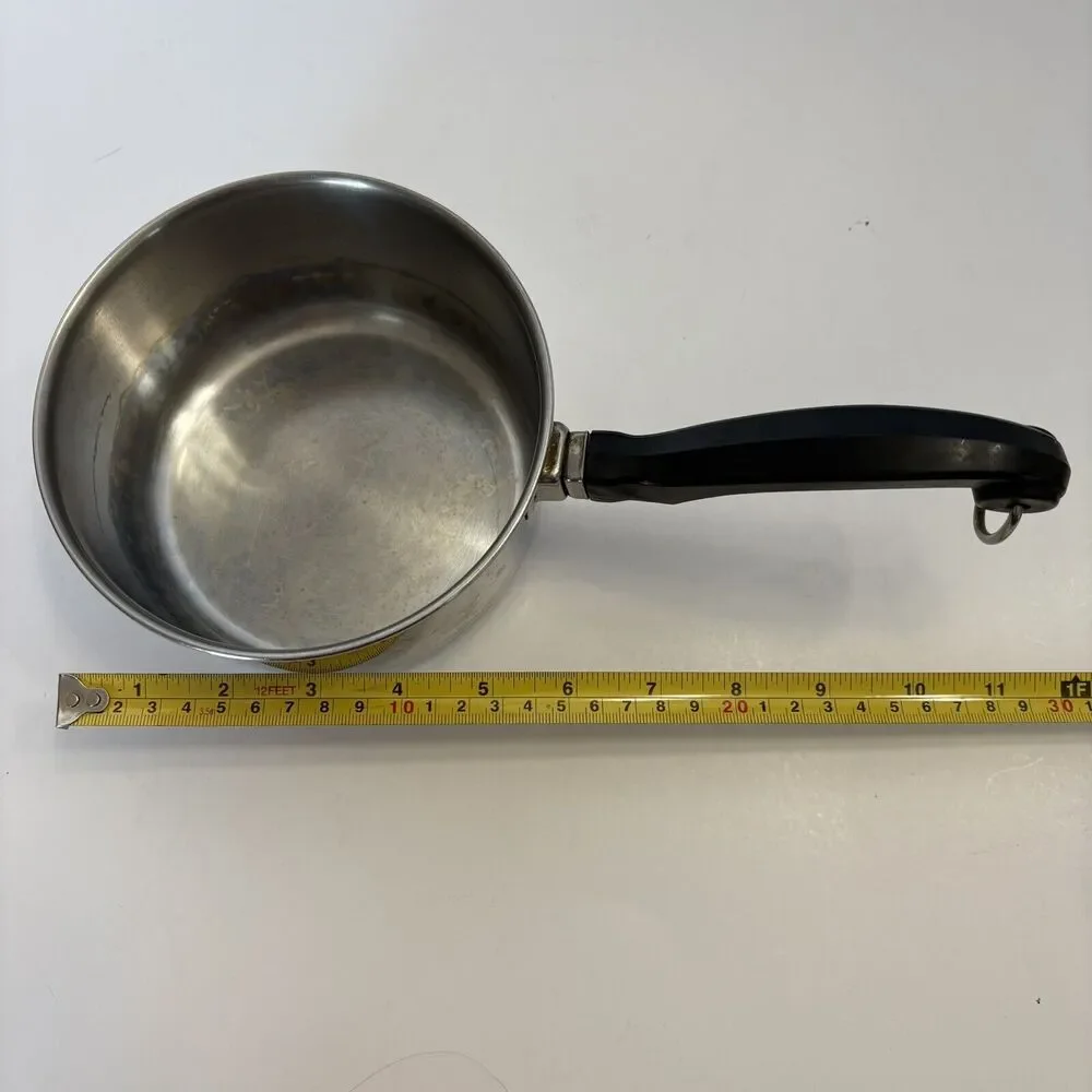 Vtg Farberware 1Qt Saucepan Pot Stainless‎ Steel Aluminum Clad Bronx NY USA
